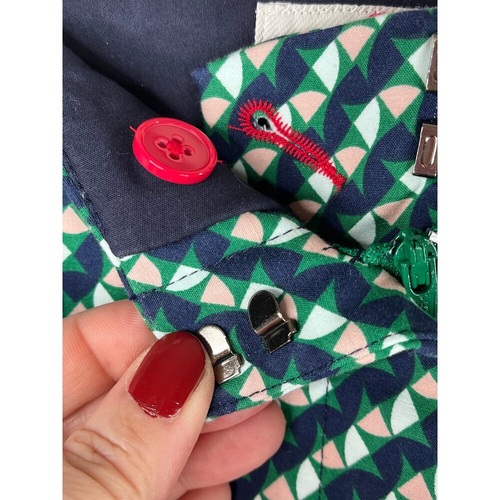 Boden True Green Geo Kensington turnup trouser pants, size 2P, EUC - Picture 7 of 10